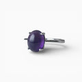 Bague Améthyste & Argent 925 – Aura Violette, vue principale sur fond blanc
