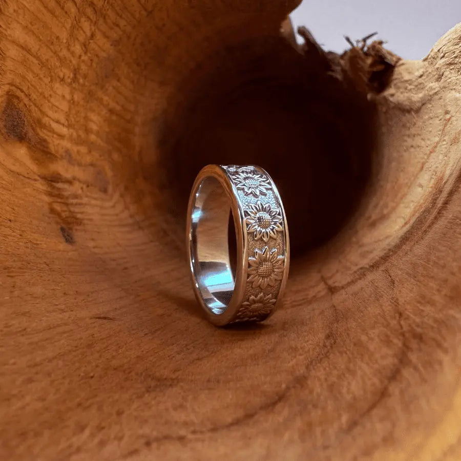 anneau bague en argent 925 - Halo solaire