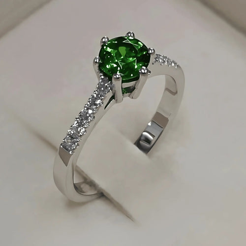 Bague Argent | Émeraude d'Éos Ma boutique