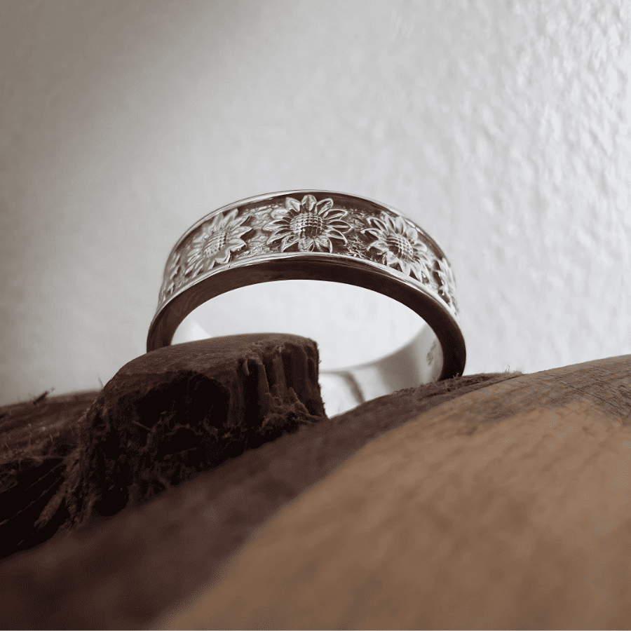 Halo Solaire - anneau en argent 925 pour femme 