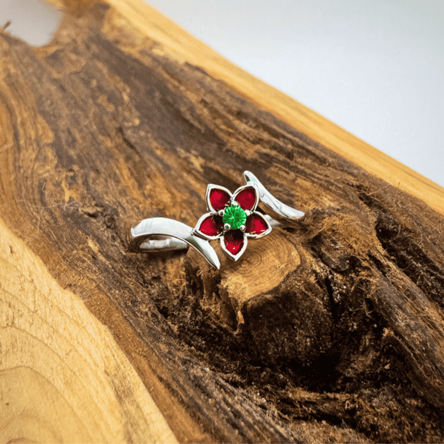 bague en fleur - Éclat Floral en argent 925