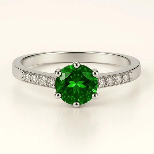 bague argent sterling pierre naturelle tourmaline verte