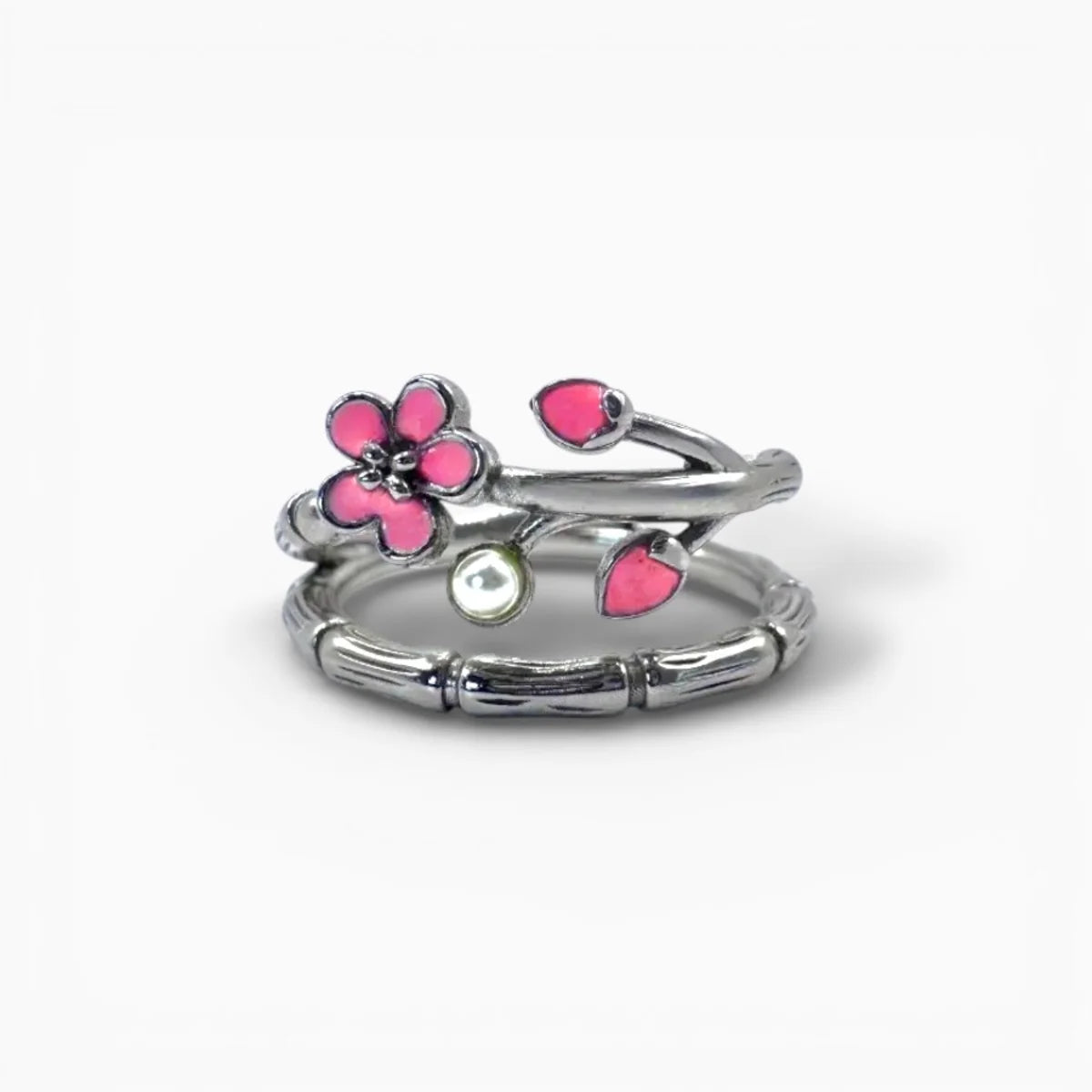 Bague Fleur de Cerisier en Argent – Hanami