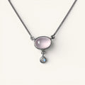 Collier quartz rose en argent 925