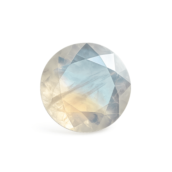 pierre de lune ronde facettée 