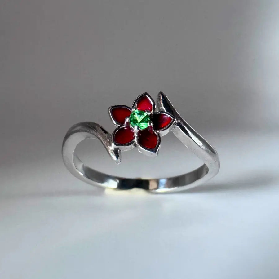 Bague Argent | Fleur de feu Ma boutique