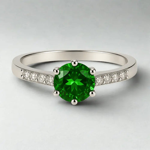 Bague Argent | Émeraude d'Éos Ma boutique